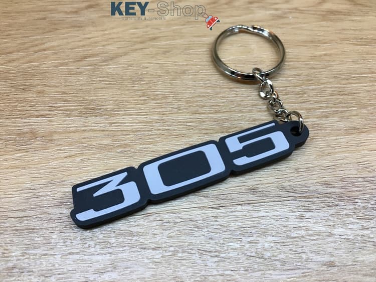 Porte-clés PVC Souple Peugeot 305 LOGO monogramme