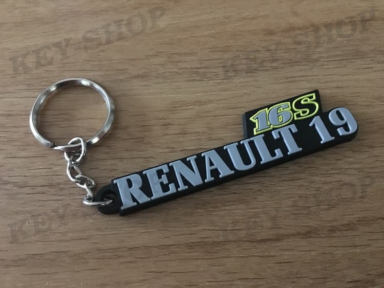 Porte clés PVC souple Renault 19 16S logo