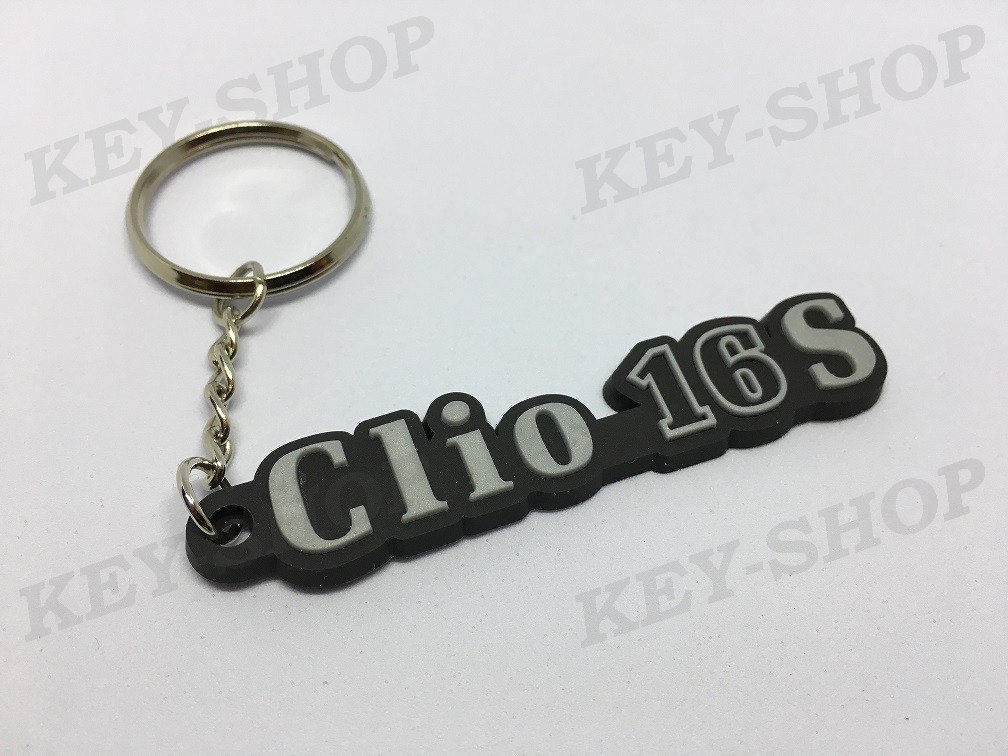Porte clés PVC souple Clio 16S Renault logo