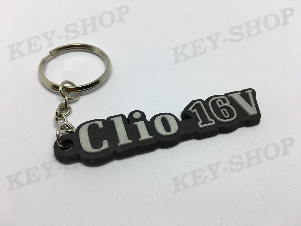 Porte clés PVC souple Clio 16V Renault logo