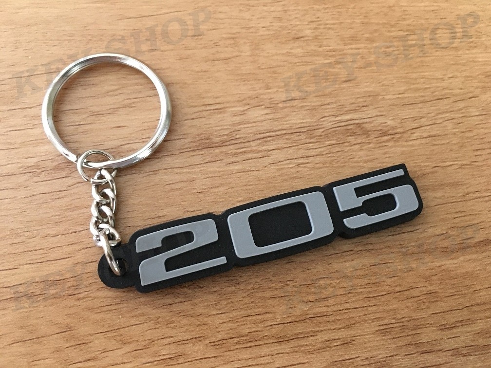 Porte-clés PVC Souple PEUGEOT 205 LOGO monogramme