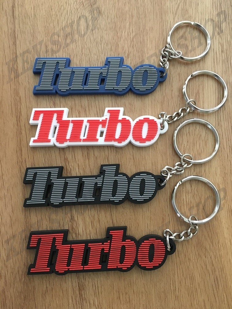 Porte clés PVC souple Renault 5 Alpine Turbo logo vue 2