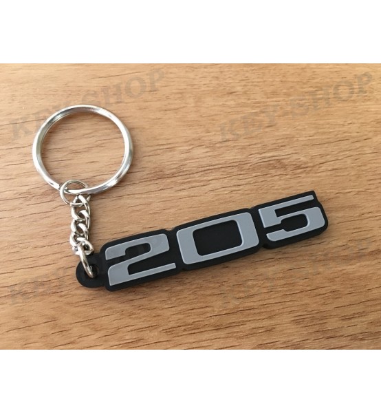 Keychain soft PVC PEUGEOT 205 LOGO monogramme