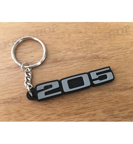 Keychain soft PVC PEUGEOT 205 LOGO monogramme