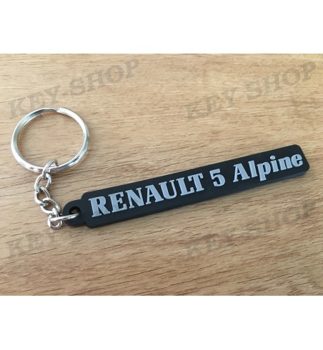 Keychain soft PVC Renault 5 Alpine monogramme A5 Turbo
