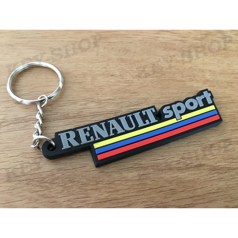 PORTE-CLÉ RENAULT SPORT - RS - CLIO - MEGANE - BLANC ET NOIR - Une de Sauvée