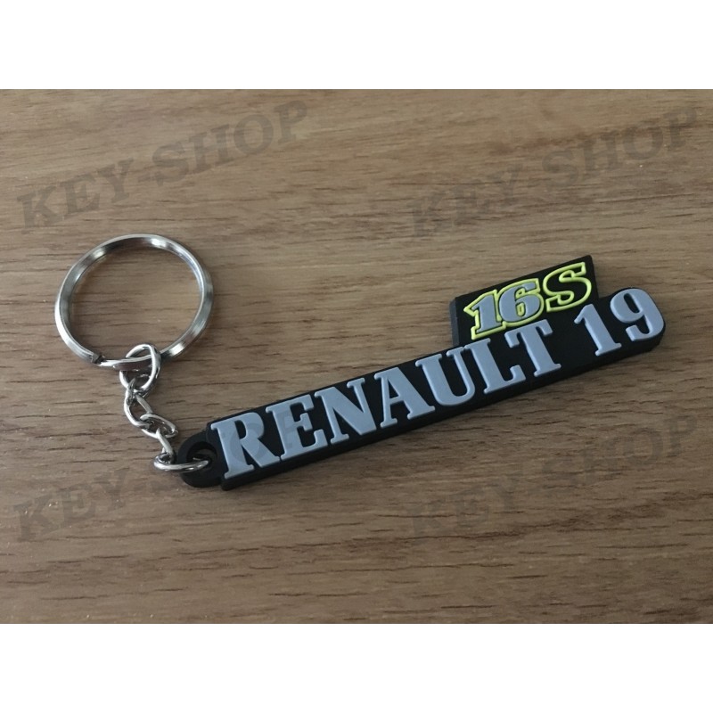 Keychain soft PVC Renault 19 16S logo