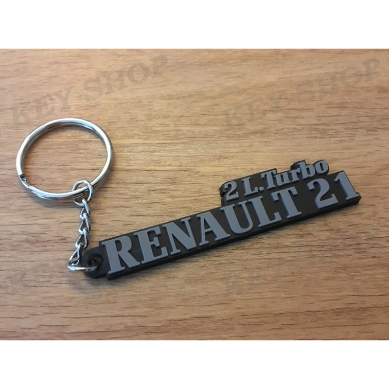 Keychain soft PVC Renault 21 2l Turbo R21 logo