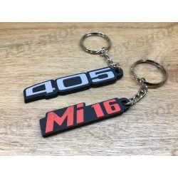 Pack Porte-clés PVC Souple PEUGEOT 405 Mi-16 LOGO monogramme