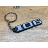 Keychain soft PVC Peugeot 106 ph1 LOGO monogramme