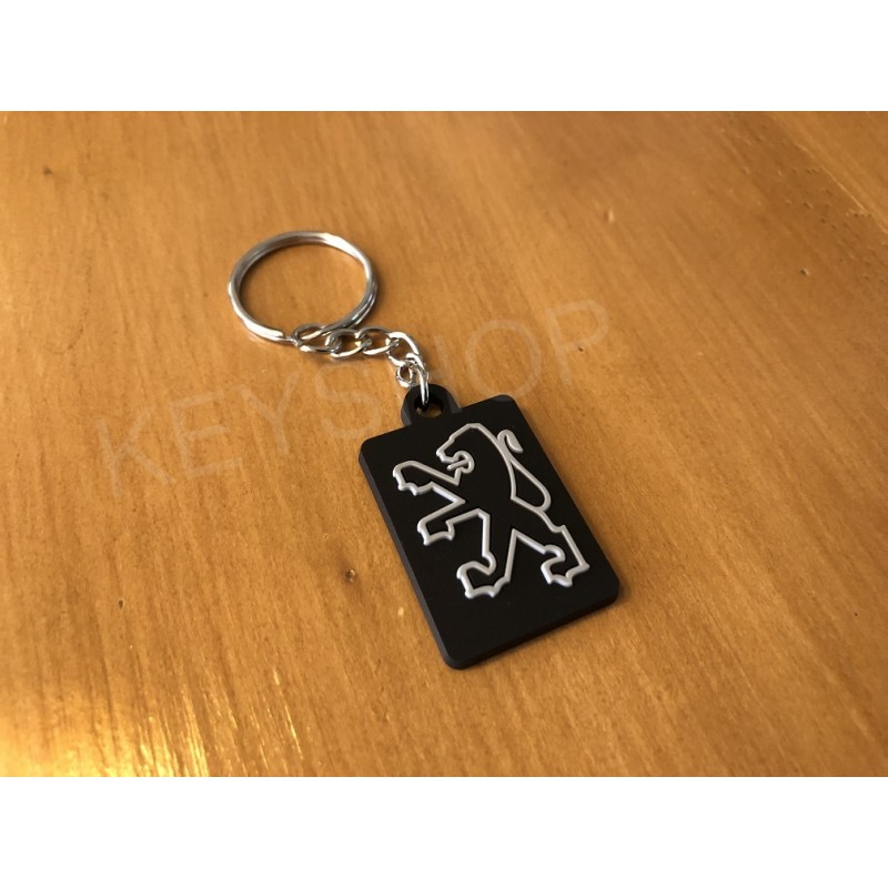 Keychain soft PVC Logo PEUGEOT monogramme